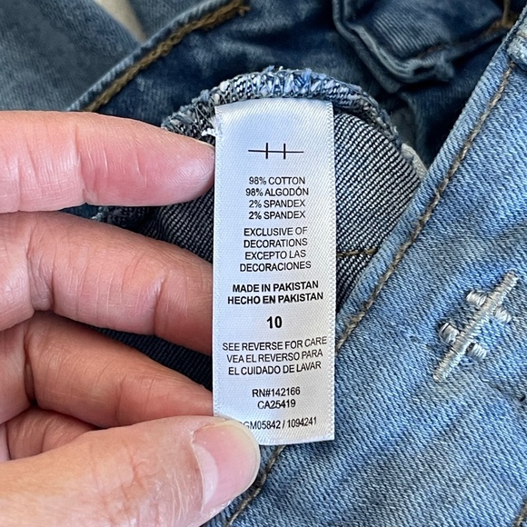 Habitual Wide Leg Jeans Girls Size 10 Blue Pleated Front Medium Wash Pockets - Picture 8 of 13